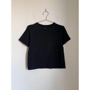 Entireworld Women's Recycled Cotton Easy Pocket Tee in Black Size MEDIUM